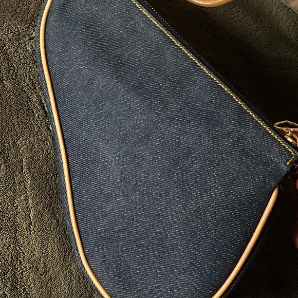 CHRISTIAN DIOR F/W 01 Mini Saddle Bag in Dark Blue Denim - Picture 10 of 10